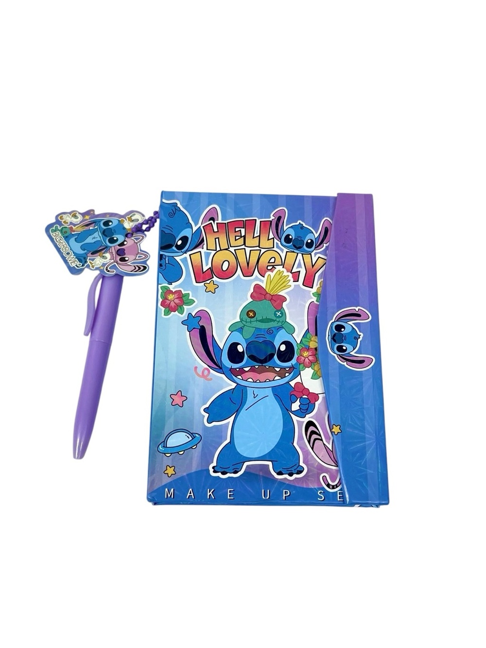 Disney Stitch Purple Blue Makeup Set with Pen